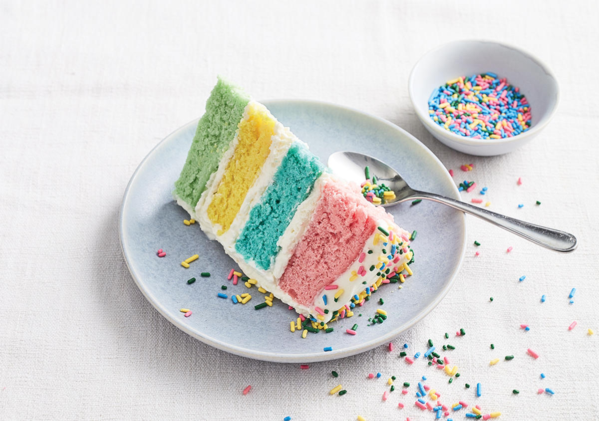 Rainbow cake Tupperware
